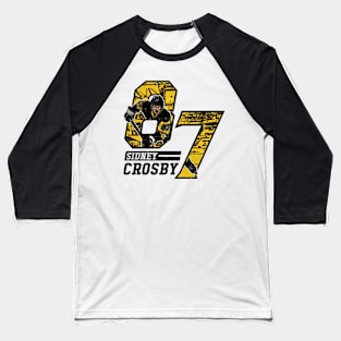 Sidney Crosby Pittsburgh Offset Baseball T-Shirt